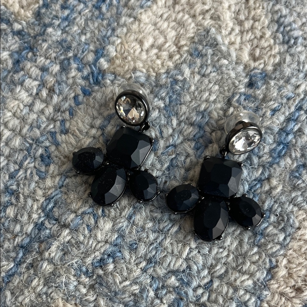 Banana Republic Black Crystal Earrings